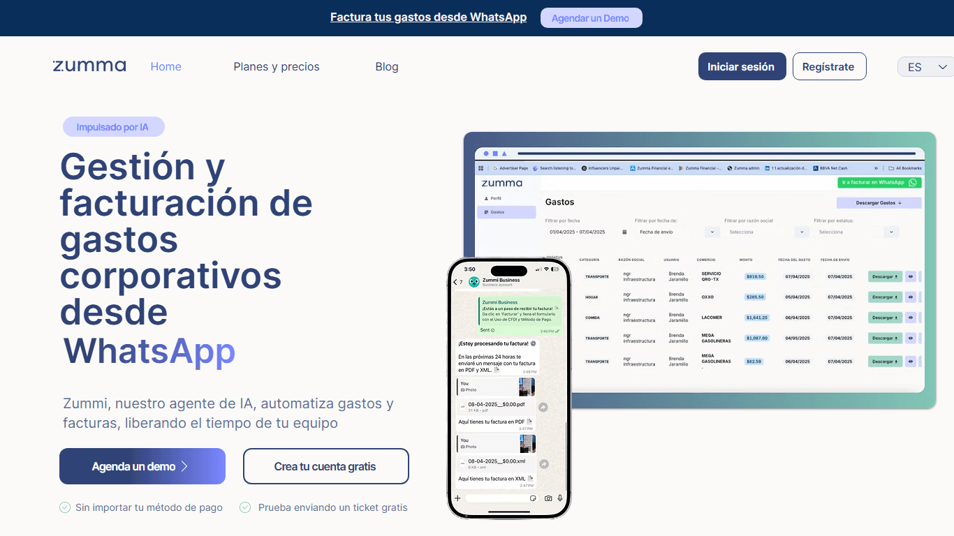 Zumma homepage screenshot